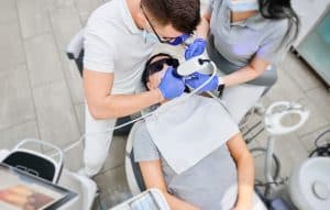 intraoral scanning on dental patient